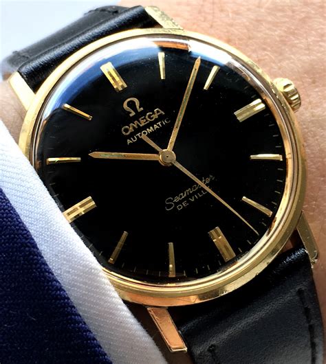 omega seamaster deville black replica
